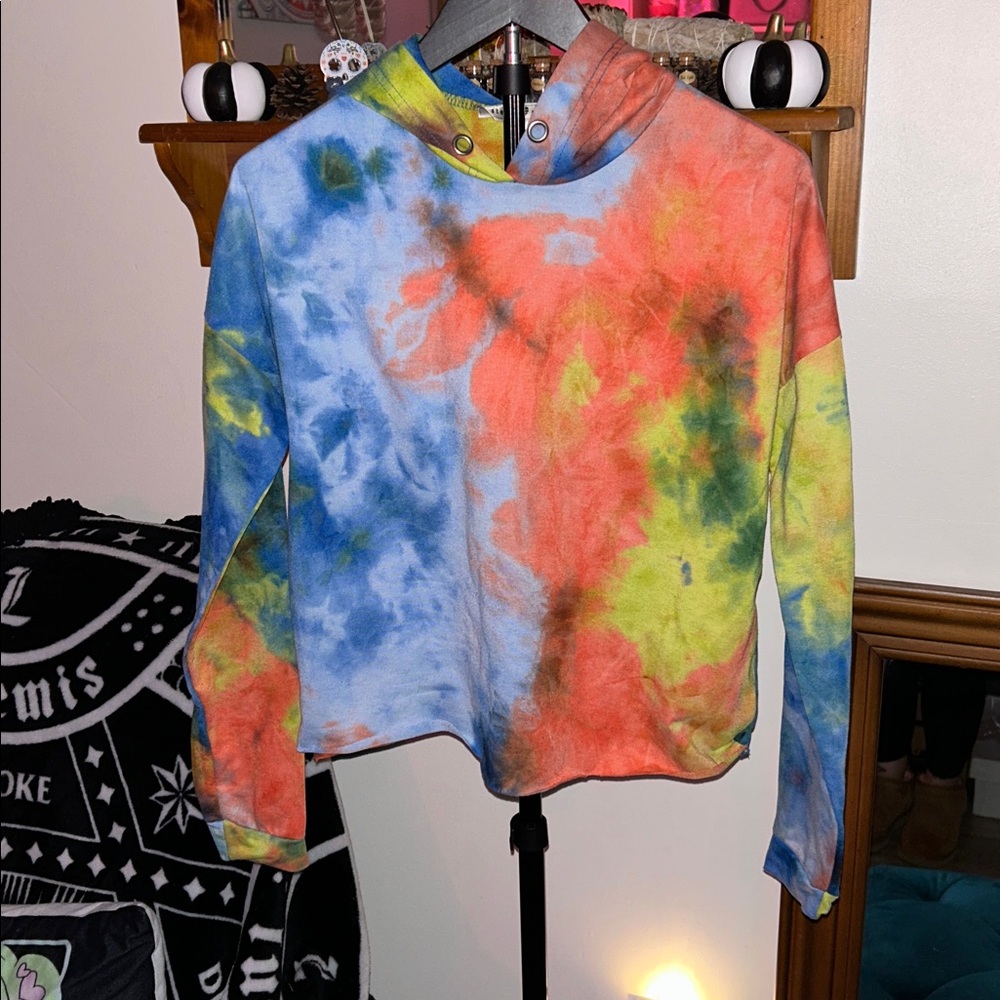 Stella Viva Multicolor Tie-Dye Hoodie, EUC